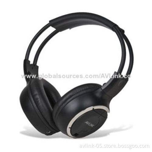 Small Foldable Dual-channel Infrared Wireless Stereo Headphones for Cars, Adults and Kids